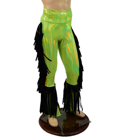 Mens Bootcut Macho Pants with Gladiator Fringe - Coquetry Clothing