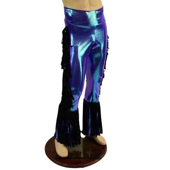 Mens Bootcut Macho Pants with Gladiator Fringe - Coquetry Clothing