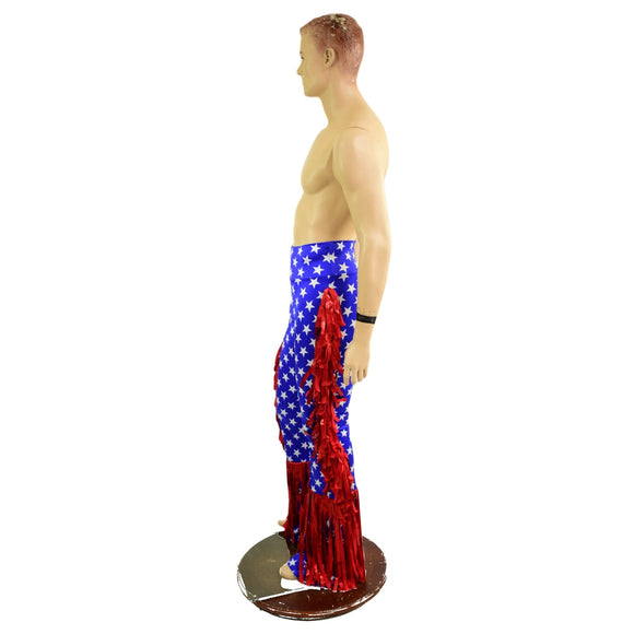 Mens Bootcut Macho Pants with Gladiator Fringe - Coquetry Clothing