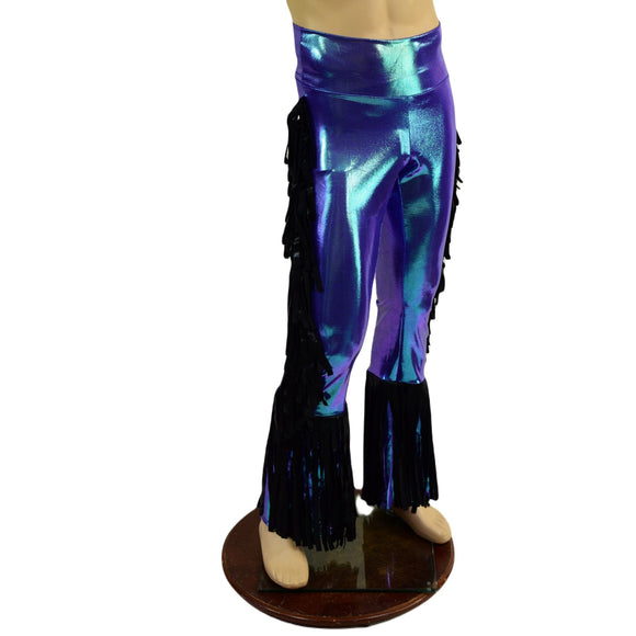 Mens Bootcut Macho Pants with Gladiator Fringe - Coquetry Clothing