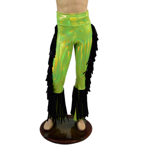 Mens Bootcut Macho Pants with Gladiator Fringe - Coquetry Clothing