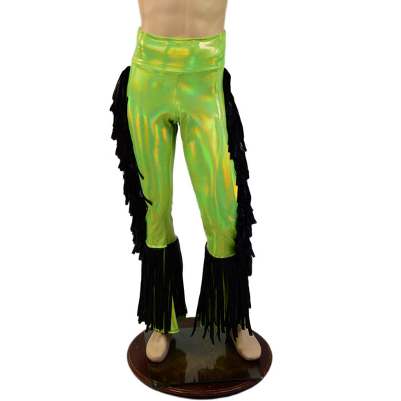 Mens Bootcut Macho Pants with Gladiator Fringe - Coquetry Clothing