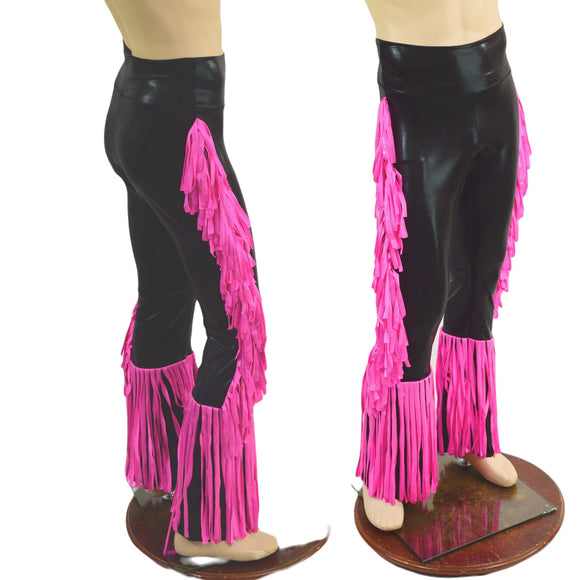 Mens Bootcut Macho Pants with Gladiator Fringe - Coquetry Clothing