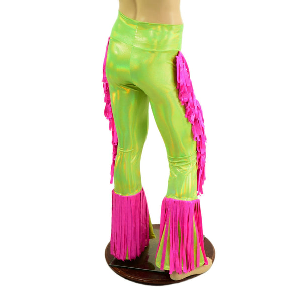Mens Bootcut Macho Pants with Gladiator Fringe - Coquetry Clothing