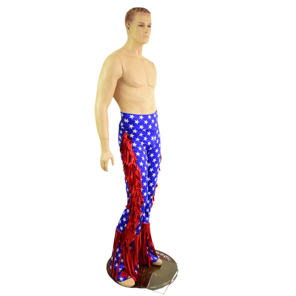Mens Bootcut Macho Pants with Gladiator Fringe - Coquetry Clothing