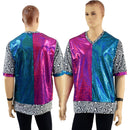 Mens Color Block V Neck Shirt - Coquetry Clothing