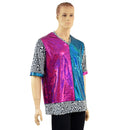 Mens Color Block V Neck Shirt - Coquetry Clothing