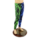 Mens Color Split Neon Lightning Leggings - Coquetry Clothing