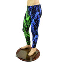 Mens Color Split Neon Lightning Leggings - Coquetry Clothing