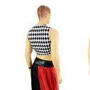 Mens Crew Neck Crop Top in Black and White Diamond - Coquetry Clothing