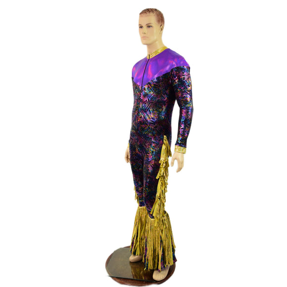 Mens Cyberspace Catsuit with Gladiator Fringe - Coquetry Clothing