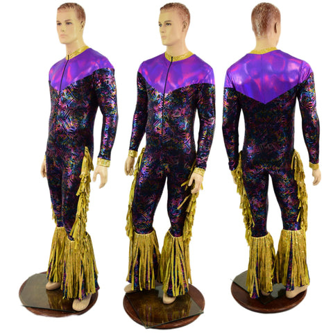 Mens Cyberspace Catsuit with Gladiator Fringe - Coquetry Clothing