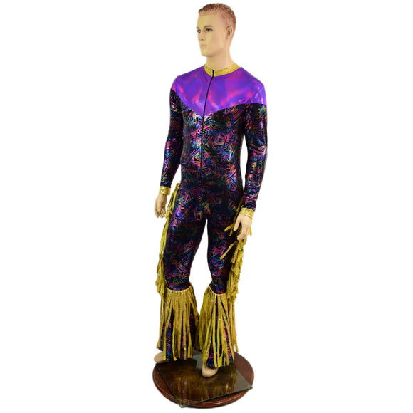 Mens Cyberspace Catsuit with Gladiator Fringe - Coquetry Clothing
