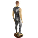 Mens Deep V Color Split Sleeveless Catsuit - Coquetry Clothing