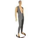 Mens Deep V Color Split Sleeveless Catsuit - Coquetry Clothing