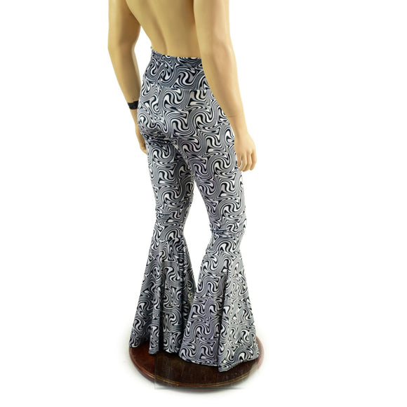 Mens Distortion Velvet Bell Bottom Flares - Coquetry Clothing