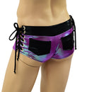 Mens Extra Cheeky Lowrise Laceup Aruba Shorts with Pockets - Coquetry Clothing