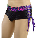 Mens Extra Cheeky Lowrise Laceup Aruba Shorts with Pockets - Coquetry Clothing