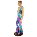 Mens Flava Rava Catsuit with Bell Bottoms and Deep Bro V - Coquetry Clothing