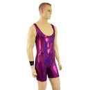 Mens Fuchsia Sparkly Jewel Singlet Romper - Coquetry Clothing