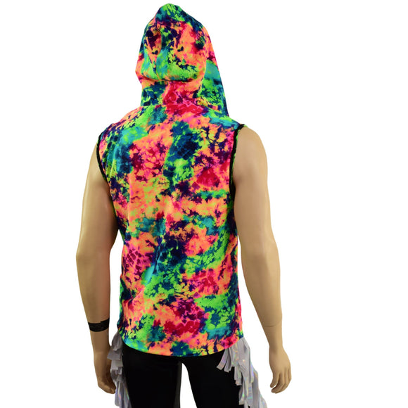 Mens Fully Lined Zipper Front Hooded Vest with Pockets - Coquetry Clothing