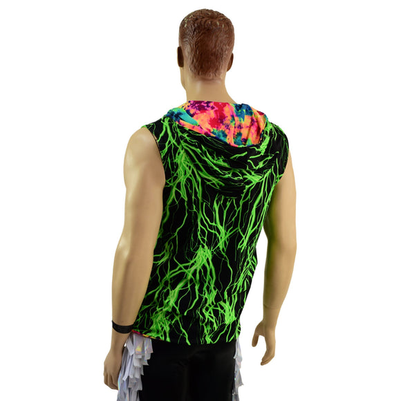 Mens Fully Lined Zipper Front Hooded Vest with Pockets - Coquetry Clothing