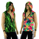 Mens Fully Lined Zipper Front Hooded Vest with Pockets - Coquetry Clothing