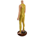Mens Gold Kaleidoscope Catsuit with Turquoise Kaleidoscope Stars - Coquetry Clothing
