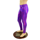 Mens Grape Holographic Midrise Leggings - Coquetry Clothing