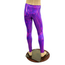 Mens Grape Holographic Midrise Leggings - Coquetry Clothing