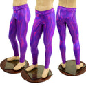 Mens Grape Holographic Midrise Leggings - 5
