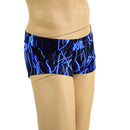 Mens Lowrise Aruba Shorts in Neon Blue Lightning - Coquetry Clothing