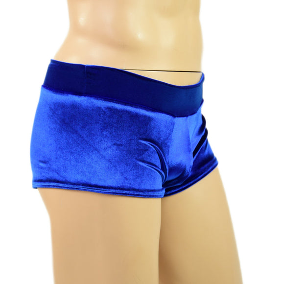 Mens Lowrise Aruba Shorts in Sapphire Velvet - Coquetry Clothing