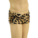Mens Lowrise Laceup Aruba Shorts in Leopard Print - Coquetry Clothing