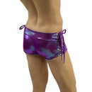 Mens Lowrise Laceup Aruba Shorts in Plumeria - Coquetry Clothing