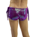 Mens Lowrise Laceup Aruba Shorts in Plumeria - Coquetry Clothing