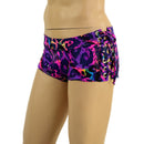 Mens Lowrise Laceup Aruba Shorts in Rainbow Leopard Print - Coquetry Clothing