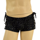 Mens Lowrise Laceup Aruba Shorts in Star Noir - Coquetry Clothing