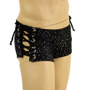 Mens Lowrise Laceup Aruba Shorts in Star Noir - Coquetry Clothing