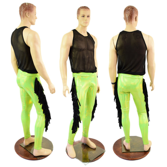 Mens Macho Leggings with Gladiator Fringe - Coquetry Clothing