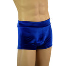 Mens Midrise Aruba Shorts in Sapphire Blue Velvet - Coquetry Clothing