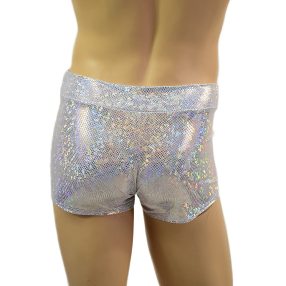 Mens Midrise Aruba Shorts in White Kaleidoscope - Coquetry Clothing