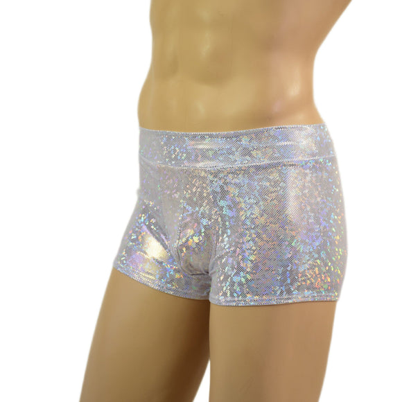 Mens Midrise Aruba Shorts in White Kaleidoscope - Coquetry Clothing