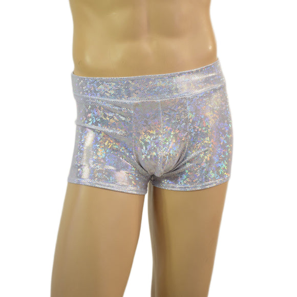 Mens Midrise Aruba Shorts in White Kaleidoscope - Coquetry Clothing