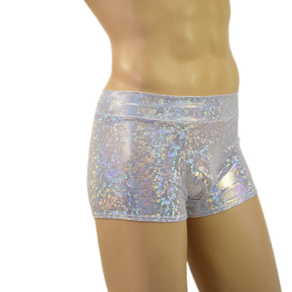 Mens Midrise Aruba Shorts in White Kaleidoscope - Coquetry Clothing