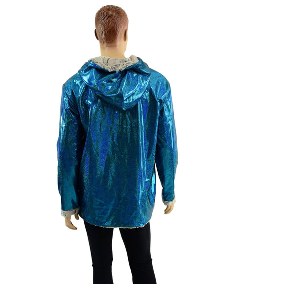 Mens Minky Faux Fur Hooded Jacket - Coquetry Clothing