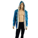 Mens Minky Faux Fur Hooded Jacket - Coquetry Clothing