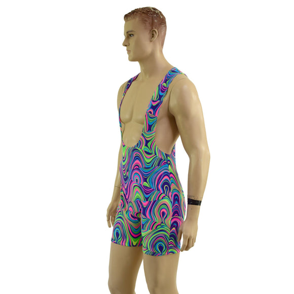 Mens Muscle Cut Y Back Singlet in Glow Worm - Coquetry Clothing