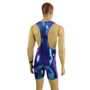 Mens Muscle Cut Y Back Singlet in Moonstone - Coquetry Clothing