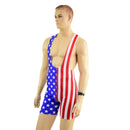 Mens Muscle Cut Y Back Singlet in Stars and Stripes - Coquetry Clothing